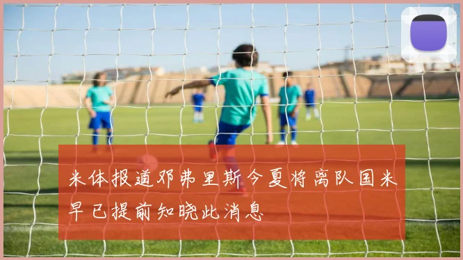 米体报道邓弗里斯今夏将离队国米早已提前知晓此消息