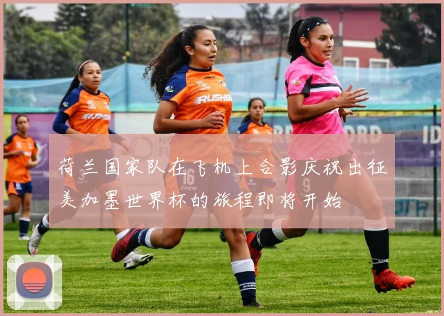 荷兰国家队在飞机上合影庆祝出征美加墨世界杯的旅程即将开始